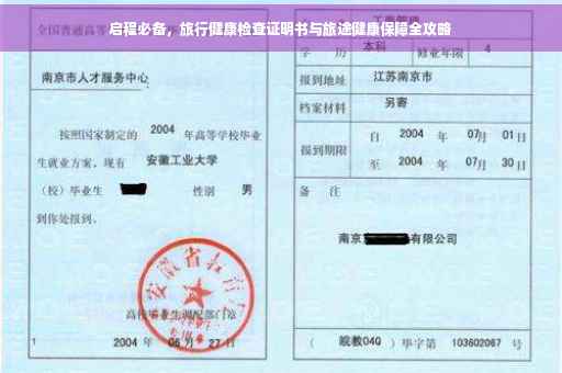 启程必备，旅行健康检查证明书与旅途健康保障全攻略