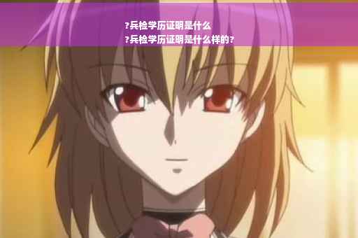 ?兵检学历证明是什么
?兵检学历证明是什么样的?