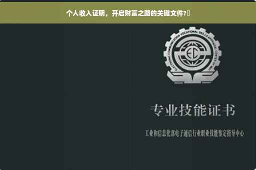 个人收入证明，开启财富之路的关键文件?✨