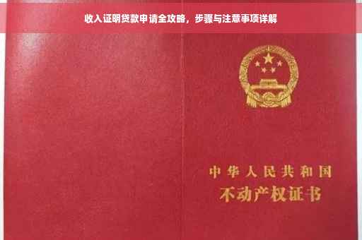 收入证明贷款申请全攻略，步骤与注意事项详解