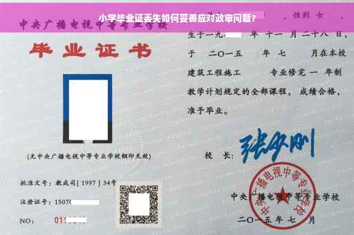 小学毕业证丢失如何妥善应对政审问题？