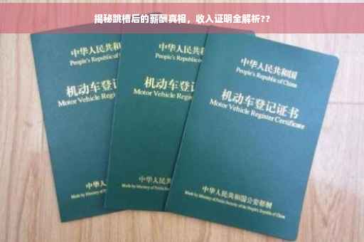揭秘跳槽后的薪酬真相，收入证明全解析??