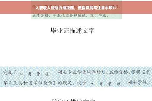 入职收入证明办理攻略，流程详解与注意事项??