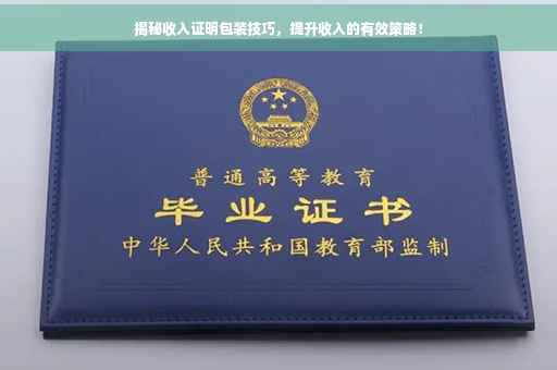 揭秘收入证明包装技巧，提升收入的有效策略！