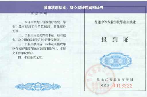 健康状态探索，身心奥秘的解密证书