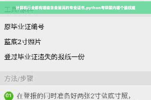 计算机行业都有哪些含金量高的专业证书,python考级国内哪个最权威