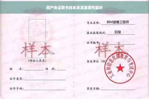 原产地证明书样本及其重要性解析