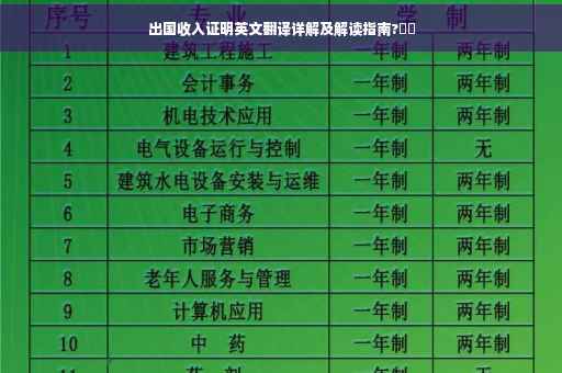 出国收入证明英文翻译详解及解读指南?⚡️