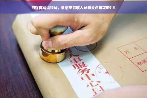 自媒体解读指导，申请贷款收入证明要点与攻略?⚡️