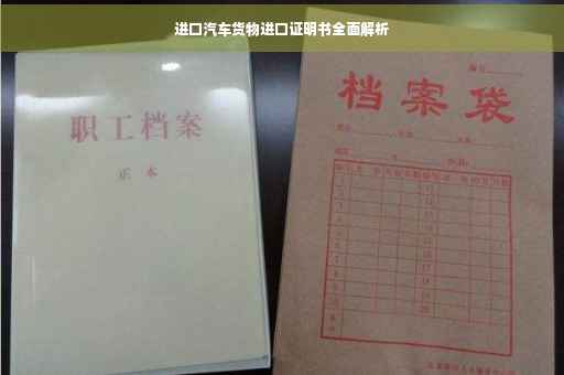 进口汽车货物进口证明书全面解析