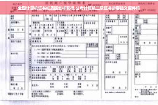 全国计算机证书纸质版怎样获得,公考计算机二级证书需要提交原件吗
