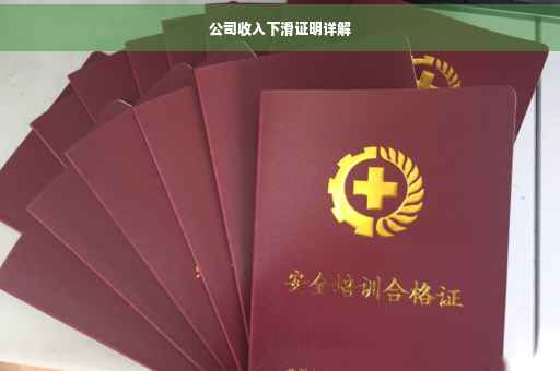 公司收入下滑证明详解