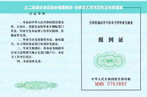 三二连读毕业证是由哪里颁发-合肥办大专学历的证书有哪些