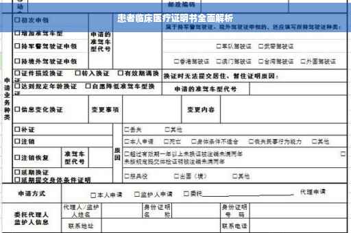 患者临床医疗证明书全面解析