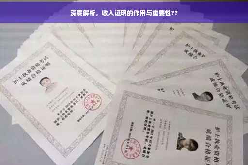深度解析，收入证明的作用与重要性??