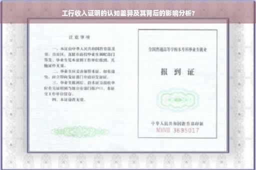 工行收入证明的认知差异及其背后的影响分析?
