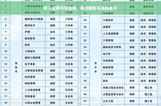 收入证明书写指南，细节解析与实例展示