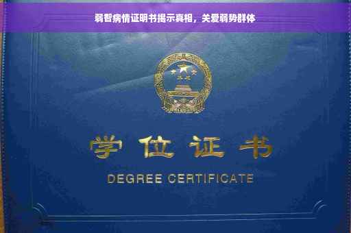 弱智病情证明书揭示真相，关爱弱势群体