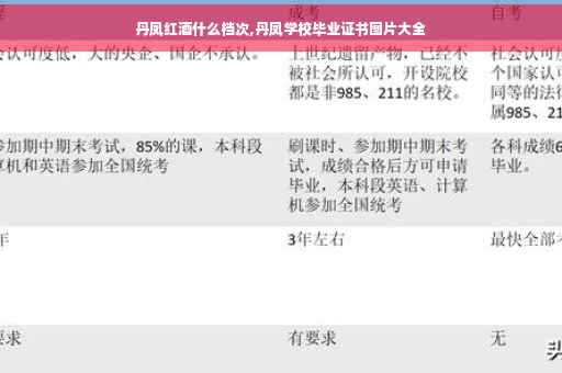 丹凤红酒什么档次,丹凤学校毕业证书图片大全