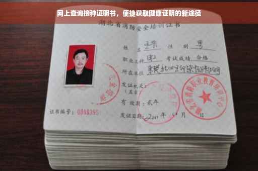 网上查询接种证明书，便捷获取健康证明的新途径