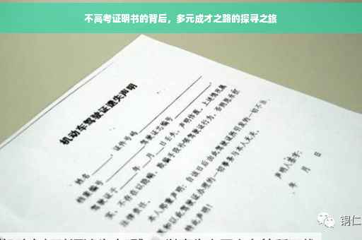 不高考证明书的背后，多元成才之路的探寻之旅