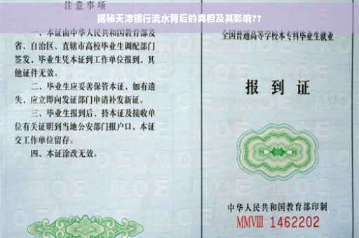 揭秘天津银行流水背后的真相及其影响??