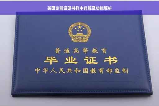 英国诊断证明书样本详解及功能解析