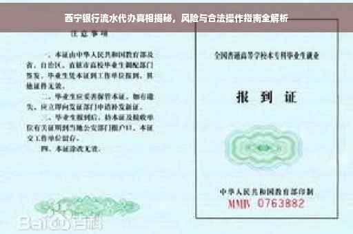西宁银行流水代办真相揭秘，风险与合法操作指南全解析