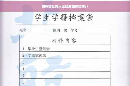 银行交易流水详解与翻译指南??