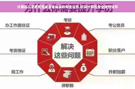 计算机行业都有哪些含金量高的专业证书,职高计算机专业推荐证书