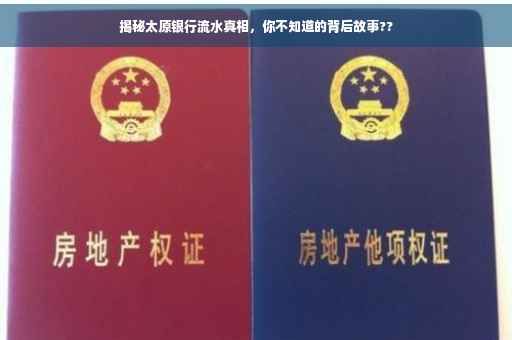 揭秘太原银行流水真相，你不知道的背后故事??