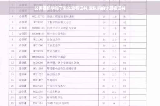 公需课都学完了怎么查看证书,查以前的计算机证书