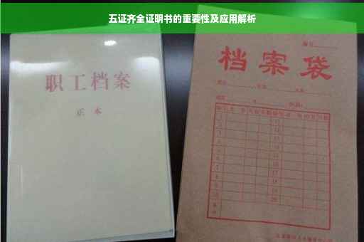 五证齐全证明书的重要性及应用解析
