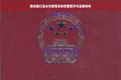 西安银行流水代做背后的犯罪警示与深度剖析