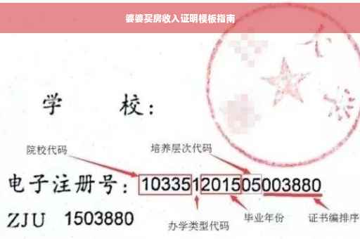 婆婆买房收入证明模板指南