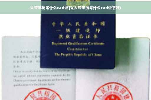 大专学历考什么cad证书(大专学历考什么cad证书好)