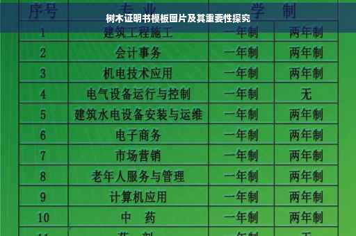 树木证明书模板图片及其重要性探究