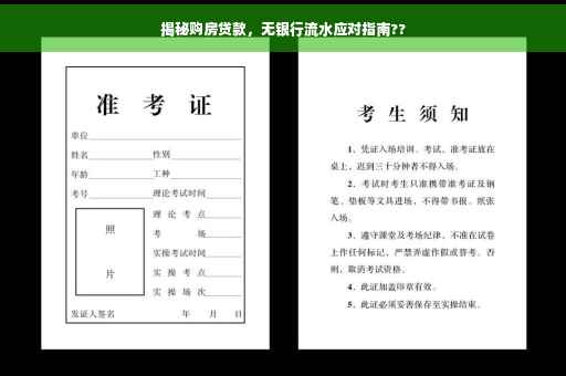 揭秘购房贷款，无银行流水应对指南??