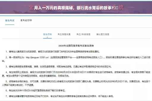 月入一万元的真相揭秘，银行流水背后的故事?⚡️