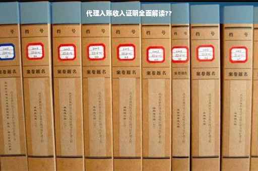 代理入账收入证明全面解读??