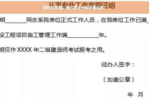 回顾与洞察，银行流水十年可查记录?
