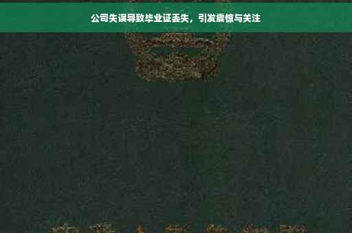 公司失误导致毕业证丢失，引发震惊与关注