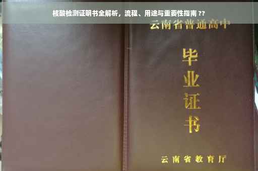 核酸检测证明书全解析，流程、用途与重要性指南 ??