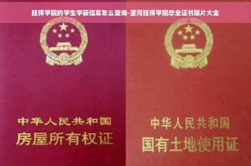 技师学院的学生学籍信息怎么查询-漯河技师学院毕业证书图片大全