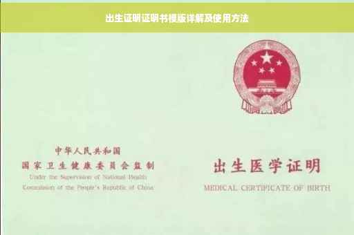 出生证明证明书模版详解及使用方法