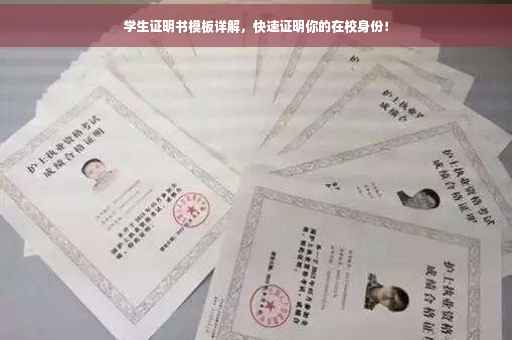 学生证明书模板详解，快速证明你的在校身份！