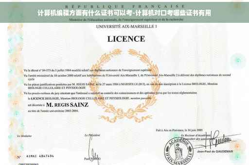 计算机编程方面有什么证书可以考-计算机对口考哪些证书有用