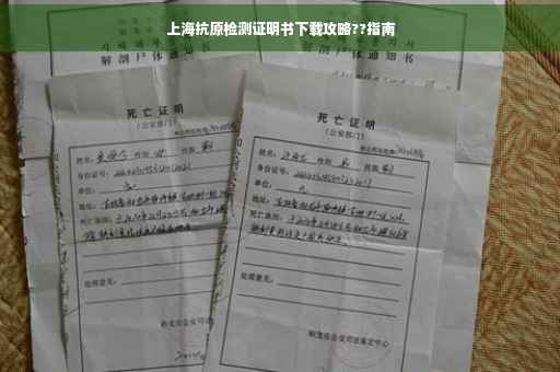 上海抗原检测证明书下载攻略??指南