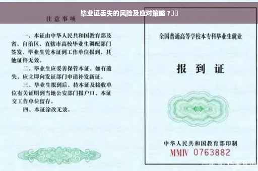 毕业证丢失的风险及应对策略 ?⚡️