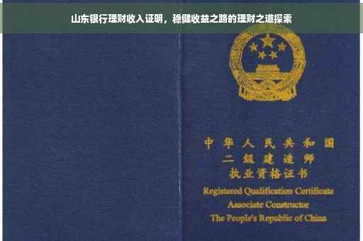 山东银行理财收入证明，稳健收益之路的理财之道探索